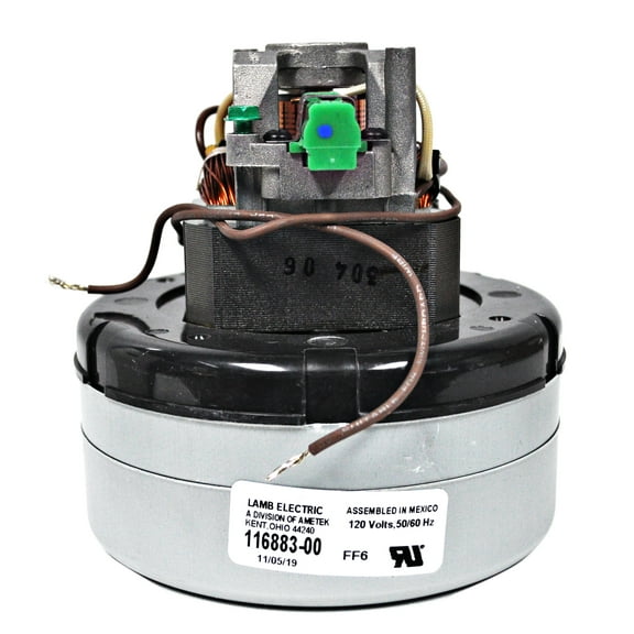 Ametek Lamb 5.7 Inch 120 Volt B/B 2 Stage Thru-Flow Vacuum Motor 116883-00