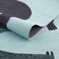 thumbnail image 5 of Hauteloom Petey Kids Room, Nursery Machine Washable Area Rug - Animals - Blue, Terracotta - 6'7" x 9', 5 of 8
