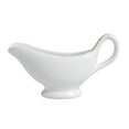 thumbnail image 2 of Hzsb White Ceramic Gravy Boat Sauce Server with Large Pour Spout Non-Slip Bottom Gravy Dispenser for Gravy Salad Dressings, 2 of 8