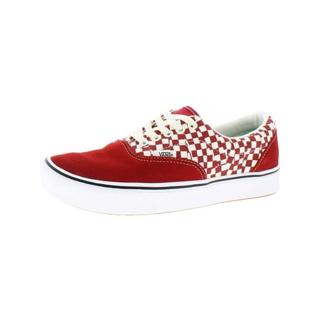 

Vans Comfycush Era Suede and Canvas Athletic Fashion Sneakers Red Size 4