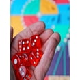 thumbnail image 6 of 50-Pack 16MM Transparent Crystal Dice Set, 5 Colors Acrylic Rounded Dot Gaming Dice for Education, Math Games, Board Games, Ages 5+, 6 of 11
