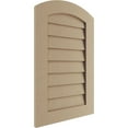 thumbnail image 2 of Ekena Millwork 28"W x 42"H Timberthane Rustic Smooth Arch Top Faux Wood Non-Functional Gable Vent, Primed Tan, 2 of 5