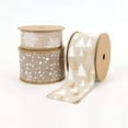 thumbnail image 5 of LaRibbons 2 1/2" Wired Ribbon | "Tree Grove" Natural/White | 10 Yard Roll, 5 of 6