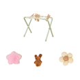 thumbnail image 1 of Tendedero para casa de muñecas,Modelo de tendedero de ropa en miniatura para casa de muñecas,Muebles de casa de muñecas de hierro Tendedero en miniatura,Muebles para casa de muñecas Juego, 1 of 8