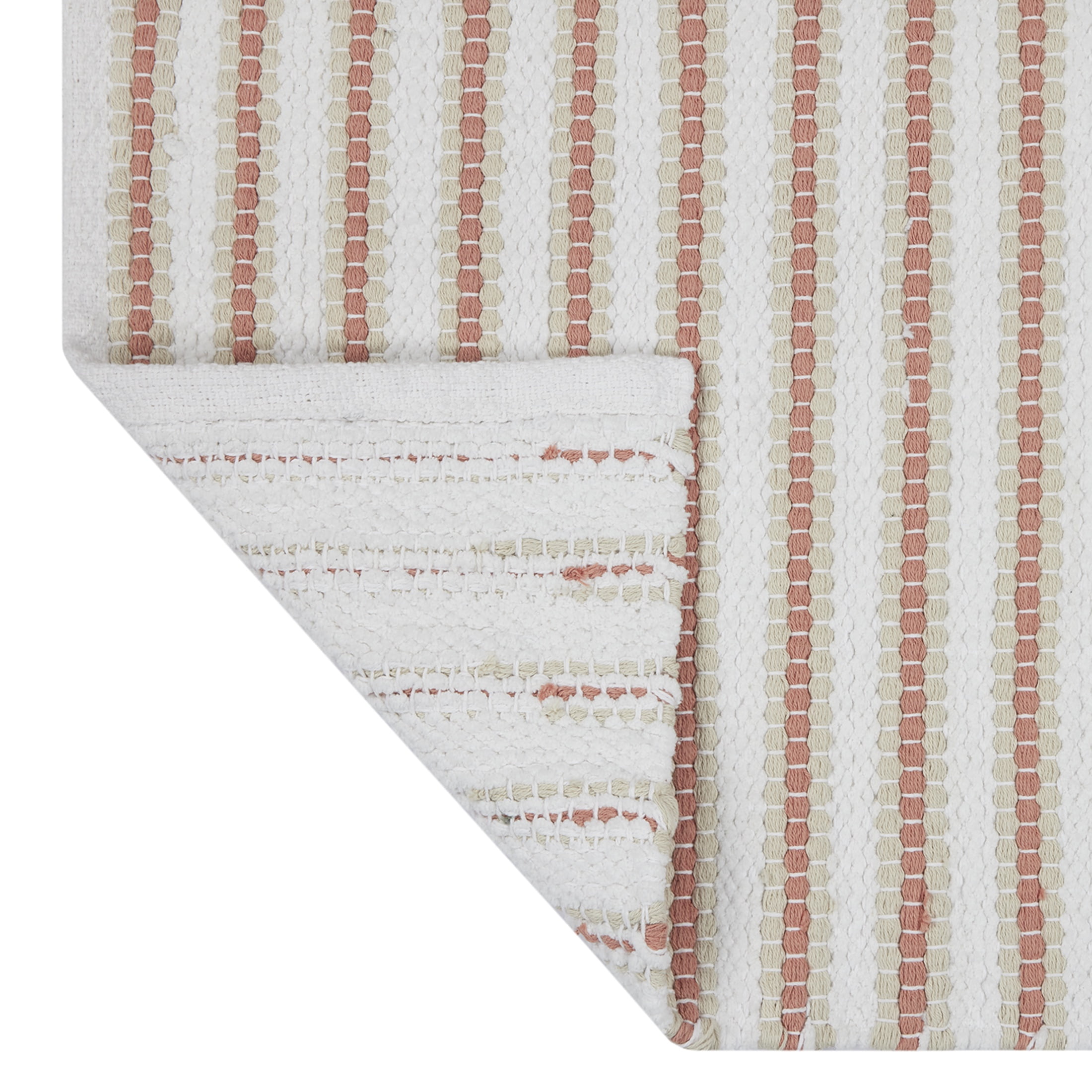 Mainstays Performance Handwoven Cotton Bath Rug, Terracotta Dream, 17" x 24"