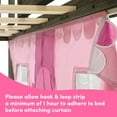 thumbnail image 5 of Low Bunk With Easy Slide & Light Pink & White Farmhouse Curtain, Clay, 5 of 10