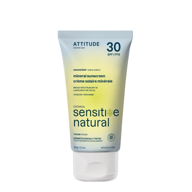 Protector solar ATTITUDE Mineral para piel sensible SPF 30 150 ml
