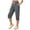 001-Gray, variant on Black Capri Pants for Women Summer Causal Drawstring Loose Capris Athletic Yoga Jogger Pants with Pockets