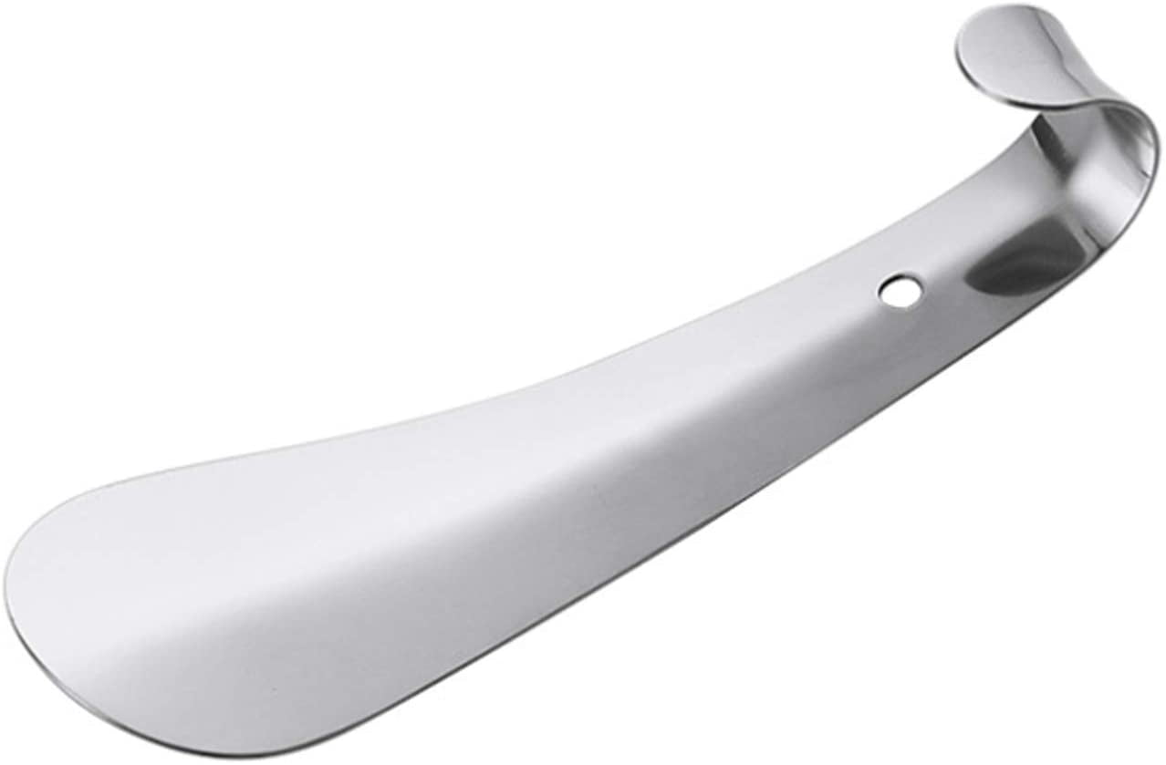 Stainless Steel Handled Shoehorn Shoe Horn Lifter 14.5cm Long Silver Tone 