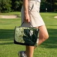 thumbnail image 4 of COEQINE Golf Cart Seat Towel Quilted Protective Cover with Carrying Handle, Universal Fit 51.2x30.3 Inch, 4 Front Pockets, Fits for Most 2 Seats Club Car, Cute Cat Flower Leaf, 4 of 8