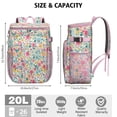 thumbnail image 3 of Travel Cooler Bag - Pioneer Flower Camping Beer Cooler Backpack with Bottle Opener- Waterproof Insulated Picnic Backpacks - Cooler Bag for Beach, 3 of 6