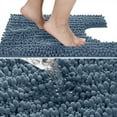 thumbnail image 4 of GoXteam Toilet Rug U-Shaped, Super Absorbent Chenille Bathroom Rugs and Strong TPR Non-Slip Backing for Toilet Rugs, Machine Washable, Bath Mats for Bathrooms, 20"x 20", Fog Blue, 4 of 7