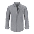 thumbnail image 6 of Men's Zipper Dress Shirt Button Up Shirt With Zipper, 6 of 11