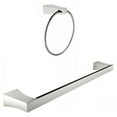 thumbnail image 1 of Chrome Plated Towel Ring With Single Rod Towel Rack Accessory Set AI-13356, 1 of 5