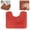 Red, variant on Toilet Rugs U-Shaped Soft Absorbent Microfiber Bathroom Rugs Non Slip Fluffy Contour Bath Mats for Toilet Base Bathroom Floor