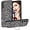 Black, variant on Case for Samsung Galaxy A16 5G with Ring Kickstand, Women Girls Cute Glitter Sparkly Shiny Bling Sparkle Shockproof Protective Cover Case for Samsung Galaxy A16 CZ-Red