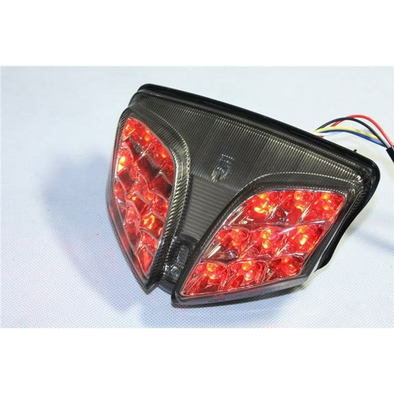 HTT Motorcycle Smoke Led Tail Light Brake Light with Integrated Turn Signals Indicators For Suzuki 2008-2013 GSXR 600 750/2008-2013 GSXR 1000
