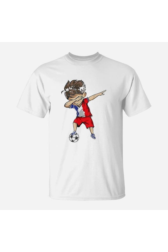 Dabbing Soccer Boy France Jersey French Football TShirt