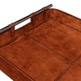 thumbnail image 6 of Safari Leather Tray – Tobacco Buffalo Leather, 19”W x 15”D, Luxurious Decorative Tray, 6 of 7
