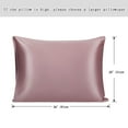 thumbnail image 6 of PiccoCasa 1 Pc 22 Momme Pure Silk Pillowcase, Envelope Course, King Mauve, 6 of 8