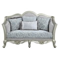 thumbnail image 3 of ACME Qunsia Loveseat with 4 Pillows in Light Gray Fabric and Champagne, 3 of 7
