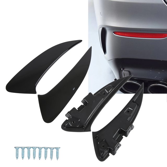 Partes 4 Piezas de Alerón de Ventilación de Aire Trasero de Parachoques Trasero Izquierdo Reemplazo Negro Brillante para Benz C118 X118 Cla35