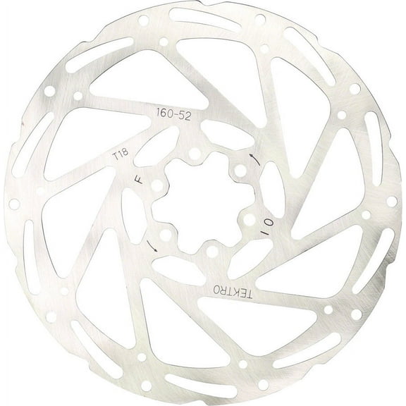 Tektro TR203-52 Disc Rotor - 203mm, 6-Bolt, 1.8mm Thickness, For 2-Piston Calipers, Silver