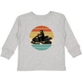 thumbnail image 3 of Inktastic Snowmobile Retro Sunset Boys or Girls Long Sleeve Toddler T-Shirt, 3 of 5