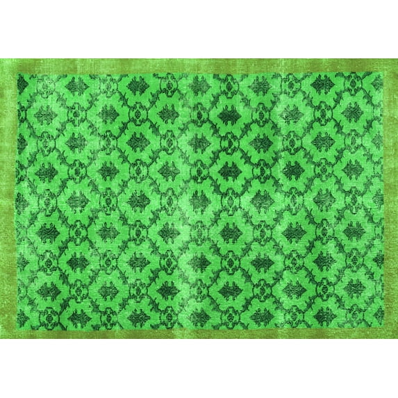 Ahgly Company Indoor Rectangle Persian Green Traditional Area Rugs, 5' x 7'