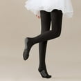 thumbnail image 5 of NAISIBABY Girls Ballet Pantyhose, High Waisted Fleece Lined Stretchy Winter Thermal Footed Tights Black 8-12T, 5 of 8