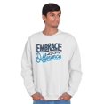 thumbnail image 2 of Autism Awareness Crewneck Sweat Shirts Sweatshirts Embrace Difference Autistic Speaks Walk, 2 of 2