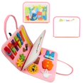 thumbnail image 1 of TUNJILOOL-juguete educativo Montessori para niños pequeños, tablero ocupado para bebés, libro de cuentos de tela de fieltro, combinación de colores en forma 3D, 1 of 4