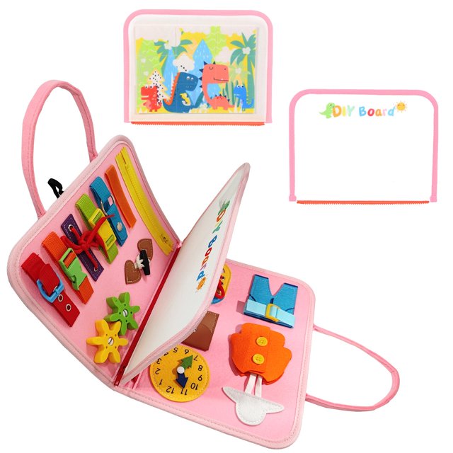 TUNJILOOL-juguete educativo Montessori para niños pequeños, tablero ocupado para bebés, libro de cuentos de tela de fieltro, combinación de colores en forma 3D