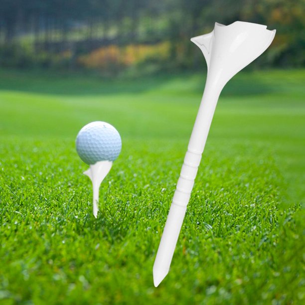 Tees de Pelota de Golf de 10 Grados, Camisetas de Golf Rómbicas Largas de 83mm, Camisetas de Golf Irrompibles para Patio Trasero, Accesorios de Golf D blanco