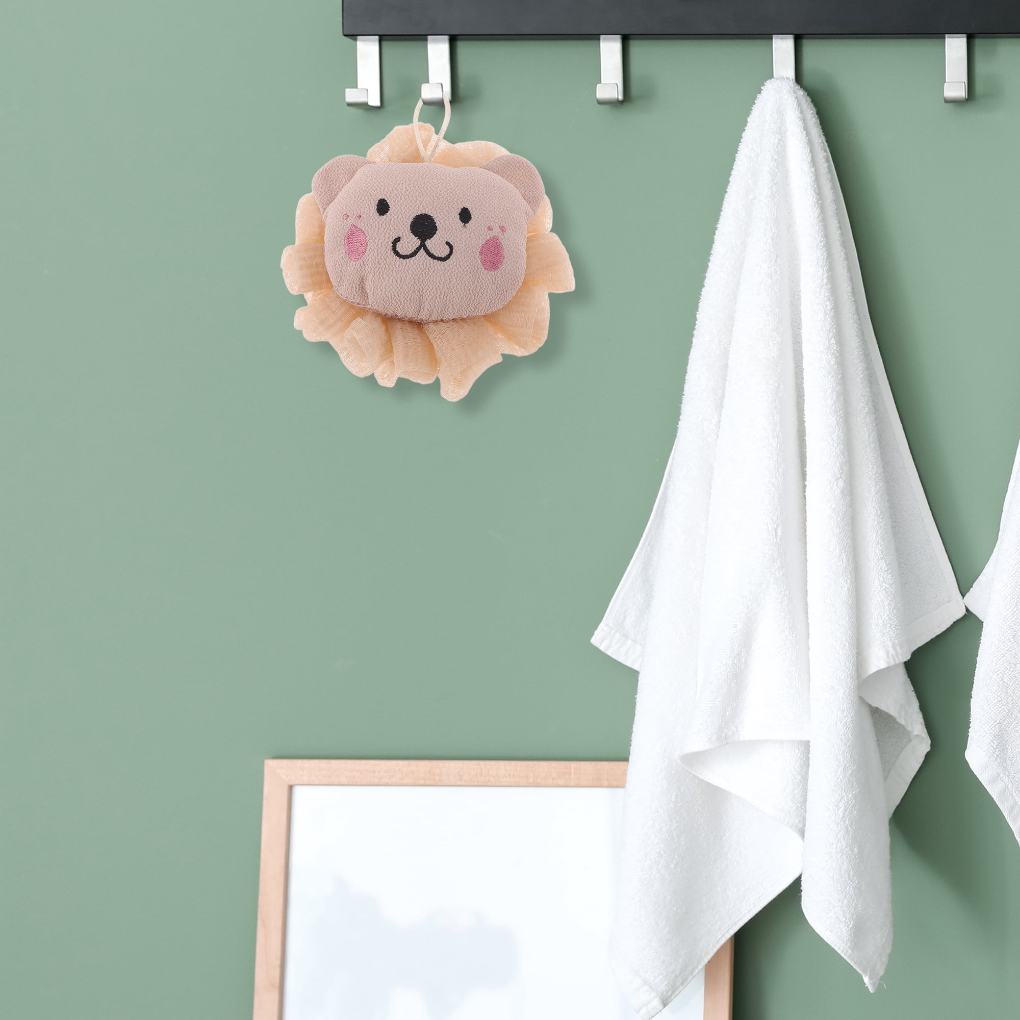 Unique Bargains Durable Cartoon Bath Sponge 1 Pc Pink