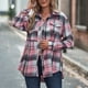 thumbnail image 1 of Camisa a cuadros de manga larga para mujer NikouMX con botones, 1 of 6