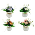 thumbnail image 5 of sunsanly Artificial Potted Plants 5 Flower Head Home Office Table Centerpiece Wedding Faux Floral Bonsai Indoor Outdoor Desktop Decoration, 5 of 8