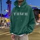 thumbnail image 3 of MHFRRA Sudadera con Capucha de Temática Cómoda para Un Jersey Informal, Ropa de Calle Suave, Ajuste Relajado, Suéter de Cuello Redondo con Diseño de Capucha Verde oscuro, 3 of 5