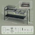 thumbnail image 2 of Organizador Bajo Fregadero, Estante de Cocina Expandible de 2 Niveles con 2 cestas metálicas, 1 Organizador de Tapas de Ollas 7 Compartimentos Ajustables, Adecuado para cocinas, An 69.3-81 cm, 2 of 15