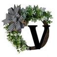 thumbnail image 1 of Hml Unique Last Name Year Round Front Door Wreath With Bow Welcome Sign Garland Creative 26 Letter Farmhouse Wreath For Front Door Spring All Seasons Outside Hanger Decor Gift (Z O, 1 of 3