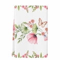 thumbnail image 2 of Pink Flowers Kitchen Towels Set of 1, Sping Botanical Floral Leaves Butterflyvines Absorbent Dish Towels for Kitchen, Microfiber Hand Towel, Quick Drying Tea Towel for Cleaning Decorative Dishcloths, 2 of 7