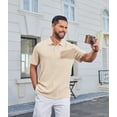 thumbnail image 2 of COOFANDY Men's Casual Polo Shirts Old Money Short Sleeve Casual Button Polo T-Shirt Summer Collared Golf Shirt, 2 of 6