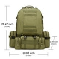 thumbnail image 6 of 50l/ 4 in 1 outdoor built-up camping backpack molle rucksacks for hiking hunting trekking bag, 6 of 6