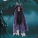 thumbnail image 5 of Halloween colgante fantasma cara cráneo prop | material de tela | azul naranja blanco | textura realista esqueleto | decoración de terror festivo | 35.4x9.8x5.9in | 1 colgante, 5 of 6