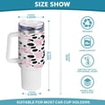 thumbnail image 3 of SKYSONIC 40 oz Pink Panda Bears Tumbler with Handle and Straw Lid, Insulated Cup Reusable Stainless Steel Water Bottle Travel Mug, 3 of 7