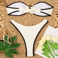 thumbnail image 5 of Ladies Swimsuit Print String Fashion Beach Bikini Swim Wear for Women Swimming Suits for Boys 13 Years Bathing Suits for Teen Girls Extra Small And Striped Swimsuit Women's Swim Shorts with Pockets, 5 of 6