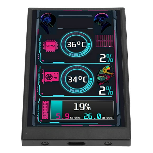USB C Secondary Display, IPS Secondary Screen Temp Monitoring for Computer