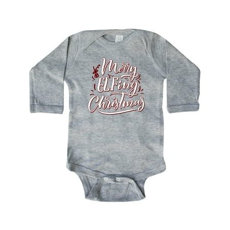 

Inktastic Merry Elfing Christmas Gift Baby Boy or Baby Girl Long Sleeve Bodysuit