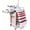 Red-White, variant on Pochar Medical Crash Cart with Emergency Accessory - Mobile Emergency Cart for Hospitals and Clinics (Red-White)