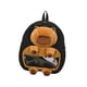 thumbnail image 5 of Mochila de capibara, bonita y práctica, con cremallera suave, ligera y de peluche de dibujos animados. Negro, 5 of 9